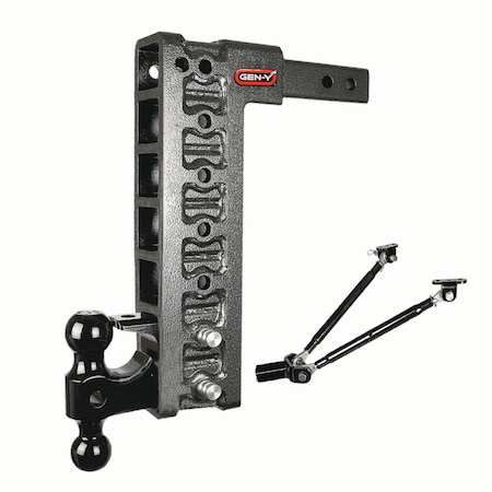 Gen-Y Hitch Mega-Duty 2" Shank, Hitch, Versa-Ball, Pintle & Stabilizer Kit, GH-527 GH-527